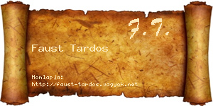 Faust Tardos névjegykártya